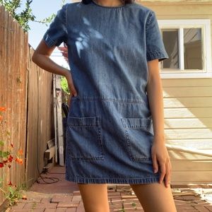 F21 Jean Dress w Front Pockets